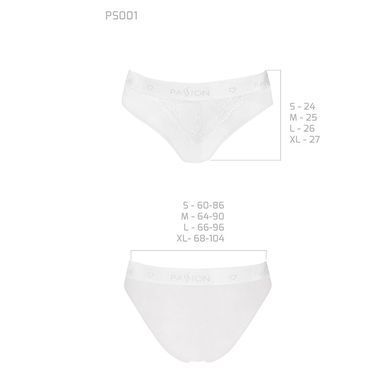 Трусики с широкой резинкой и кружевом Passion PS001 PANTIES white, size S SO4173 фото