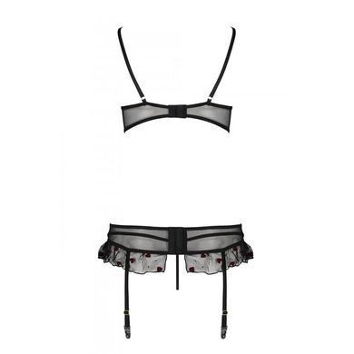 Сексуальный комплект с поясом для чулок LOVELIA SET black L/XL - Passion SO4777 фото