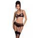 Сексуальный комплект с поясом для чулок LOVELIA SET black L/XL - Passion SO4777 фото 1