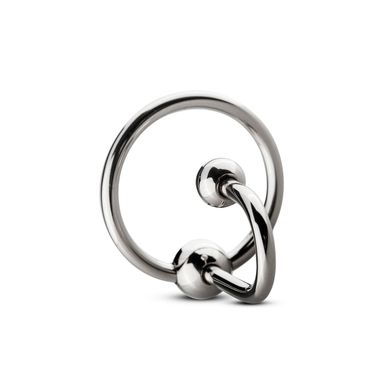 Уретральная вставка с кольцом Sinner Gear Unbendable - Sperm Stopper Solid, диаметр кольца 2,6см SO4583 фото