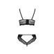 Комплект з еко-шкіри та мережива Loona Set black XXL/XXXL - Passion, бра і трусики SO5363 фото 6