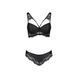Комплект з еко-шкіри та мережива Loona Set black XXL/XXXL - Passion, бра і трусики SO5363 фото 5