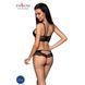 Комплект з еко-шкіри та мережива Loona Set black XXL/XXXL - Passion, бра і трусики SO5363 фото 2