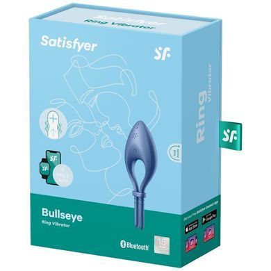 Эрекционное смарт виброкольцо лассо с регулировкой размера Satisfyer Bullseye Blue SO6120 фото
