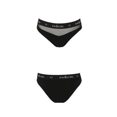 Трусики з прозорою вставкою Passion PS006 PANTIES black, size S SO4233 фото
