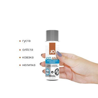 Анальная смазка System JO ANAL H2O - ORIGINAL (60 мл) на водной основе, растительный глицерин SO1455 фото