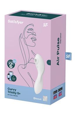 Вакуумний стимулятор із вібрацією Satisfyer Curvy Trinity 5 (White) SO6725 фото