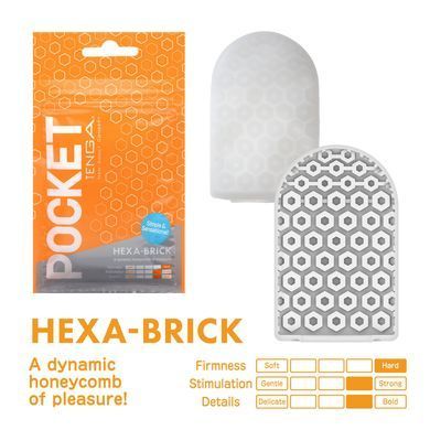 Мастурбатор TENGA Pocket Hexa-Brick SO5597 фото