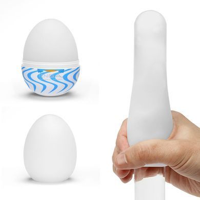 Мастурбатор-яйце Tenga Egg Wind із зигзагоподібним рельєфом SO5494 фото