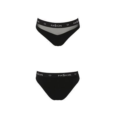 Трусики з прозорою вставкою Passion PS006 PANTIES black, size XL SO4234 фото