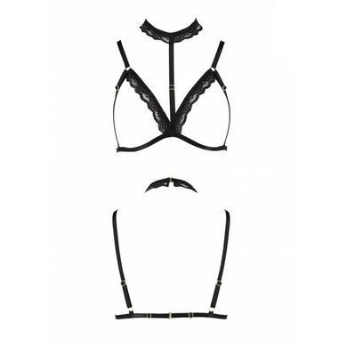 Бюстгальтер-стрепи з чокером Shelly Bra black XXL/XXXL &mdash; Passion Exclusive SO6420 фото