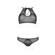 Комплект: бра, трусики с ажурным декором и открытым шагом Ursula Set black L/XL &mdash; Passion SO5841 фото 3
