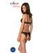 Комплект: бра, трусики с ажурным декором и открытым шагом Ursula Set black L/XL &mdash; Passion SO5841 фото 2