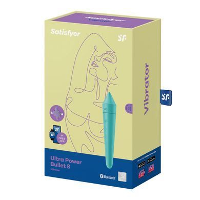Смарт-мінівібратор Satisfyer Ultra Power Bullet 8 Turquoise SO5437 фото