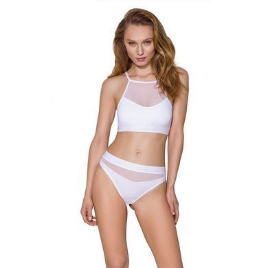 Трусики з прозорою вставкою Passion PS006 PANTIES white, size M SO4236 фото
