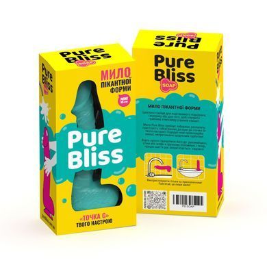 Крафтовое мыло-член с присоской Pure Bliss MINI Turquoise, натуральное SO6359 фото