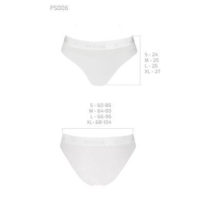 Трусики з прозорою вставкою Passion PS006 PANTIES white, size M SO4236 фото