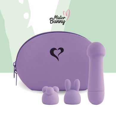 Міні-вібратор FeelzToys Magic Bunny Purple з двома насадками SO4439 фото