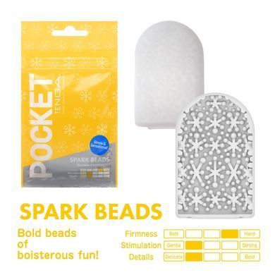 Мастурбатор TENGA Pocket Spark Beads SO5599 фото