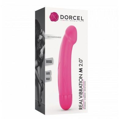 Вібратор Dorcel Real Vibration M Magenta 2.0, діаметр 3,7см, перезаряджається, для точки G, водостій SO3571 фото