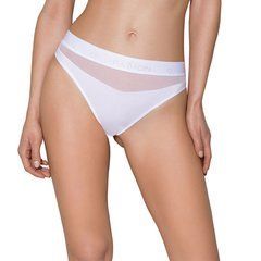 Трусики з прозорою вставкою Passion PS006 PANTIES white, size S SO4237 фото