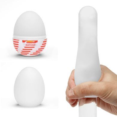 Мастурбатор-яйце Tenga Egg Tube, рельєф з поздовжніми лініями SO5497 фото