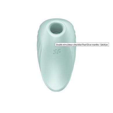 Вакуумный клиторальный стимулятор с вибрацией Satisfyer Pearl Diver Mint SO6077 фото