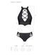 Комплект из эко-кожи Nancy Bikini black XXL/XXXL - Passion, бра и трусики с имитацией шнуровки SO5369 фото 7