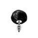 Металева анальна пробка Кролячий хвостик Alive Fluffly Twist Plug S Black SO6307 фото 1