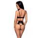 Комплект з екошкіри: бюстгальтер та трусики з перфорацією Tamaris Set black S/M &mdash; Passion SO5797 фото 2