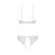 Комплект: бра, трусики с ажурным декором и открытым шагом Ursula Set white XXL/XXXL &mdash; Passion SO5846 фото 4