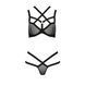 Комплект белья HAGAR SET black L/XL - Passion Exclusive: стрэпы: трусики и лиф PS24704 фото 5