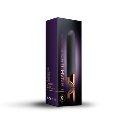 Мощный вибратор Rocks Off Chaiamo Black, soft-touch силикон, до 3-х часов работы, водостойкий SO2399 фото
