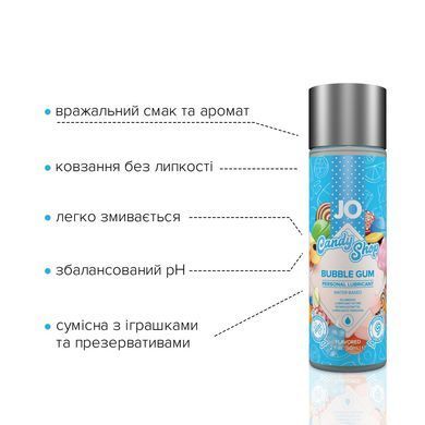 Лубрикант на водній основі System JO H2O &mdash; Candy Shop &mdash; Bubblegum (60 мл) без цукру та парабенів SO2619 фото