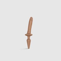 Анальна пробка з дилдо Strap-On-Me SWITCH PLUG-IN REALISTIC DILDO CARAMEL - S SO6827 фото