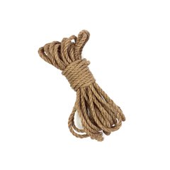 Джутовая веревка BDSM 8 метров, 6 мм, цвет натруальный SO5205 фото