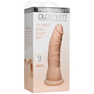 Фаллоимитатор Doc Johnson Platinum TRUSKYN - The Tru Ride Slim 9 Inch, диаметр 4,6см, двухслойный SO1972 фото