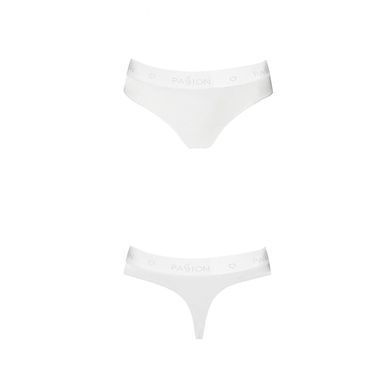 Трусики-бразиліана з бавовни Passion PS005 PANTIES white, size M SO4224 фото