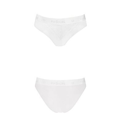 Трусики с широкой резинкой и кружевом Passion PS001 PANTIES white, size XL SO4174 фото