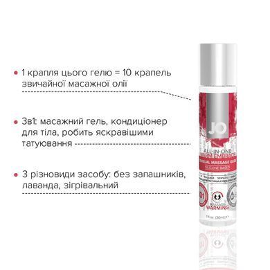 Разогревающий массажный гель и смазка 2-в-1 System JO All-in-one Massage Glide - WARMING (30 мл) SO1515 фото