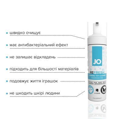 М&rsquo;яка пінка для очищення іграшок System JO REFRESH (207 мл) дезінфікує, проникає глибоко SO1773 фото