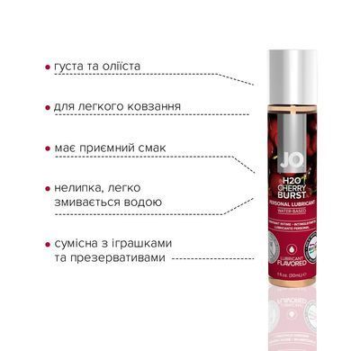 Змазка на водній основі System JO H2O &mdash; Cherry Burst (30 мл) без цукру, рослинний гліцерин SO1467 фото