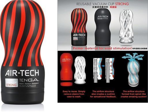 Мастурбатор Tenga Air-Tech Strong, более высокая аэростимуляция и всасывающий эффект ATH-001B фото