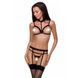 Бюстгальтер-стрепы с чокером SHELLY BRA black L/XL - Passion Exclusive PS27901 фото 1