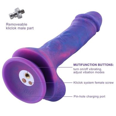 Фаллоимитатор 8.2″ с вибрацией для секс-машин Hismith Purple Silicone Dildo with Vibe SO6212 фото