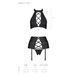 Комплект из эко-кожи с имитацией шнуровки Nancy Set black XXL/XXXL - Passion топ, трусики и пояс для SO5375 фото 5
