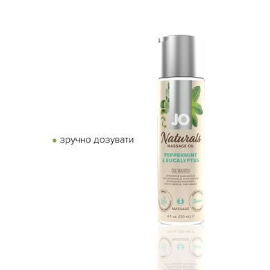 Массажное масло System JO - Naturals Massage Oil - Peppermint&Eucalyptus с эфирными маслами (120 мл) SO6166 фото