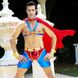 Мужской эротический костюм супермена "Готовый на всё Стив" S/M: плащ, портупея, шорты, манжеты SO2292 фото 3