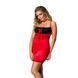 Сорочка приталенная с открытой спиной LENA CHEMISE red 6XL/7XL - Passion, трусики PS1027 фото 1