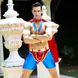Мужской эротический костюм супермена "Готовый на всё Стив" S/M: плащ, портупея, шорты, манжеты SO2292 фото 4